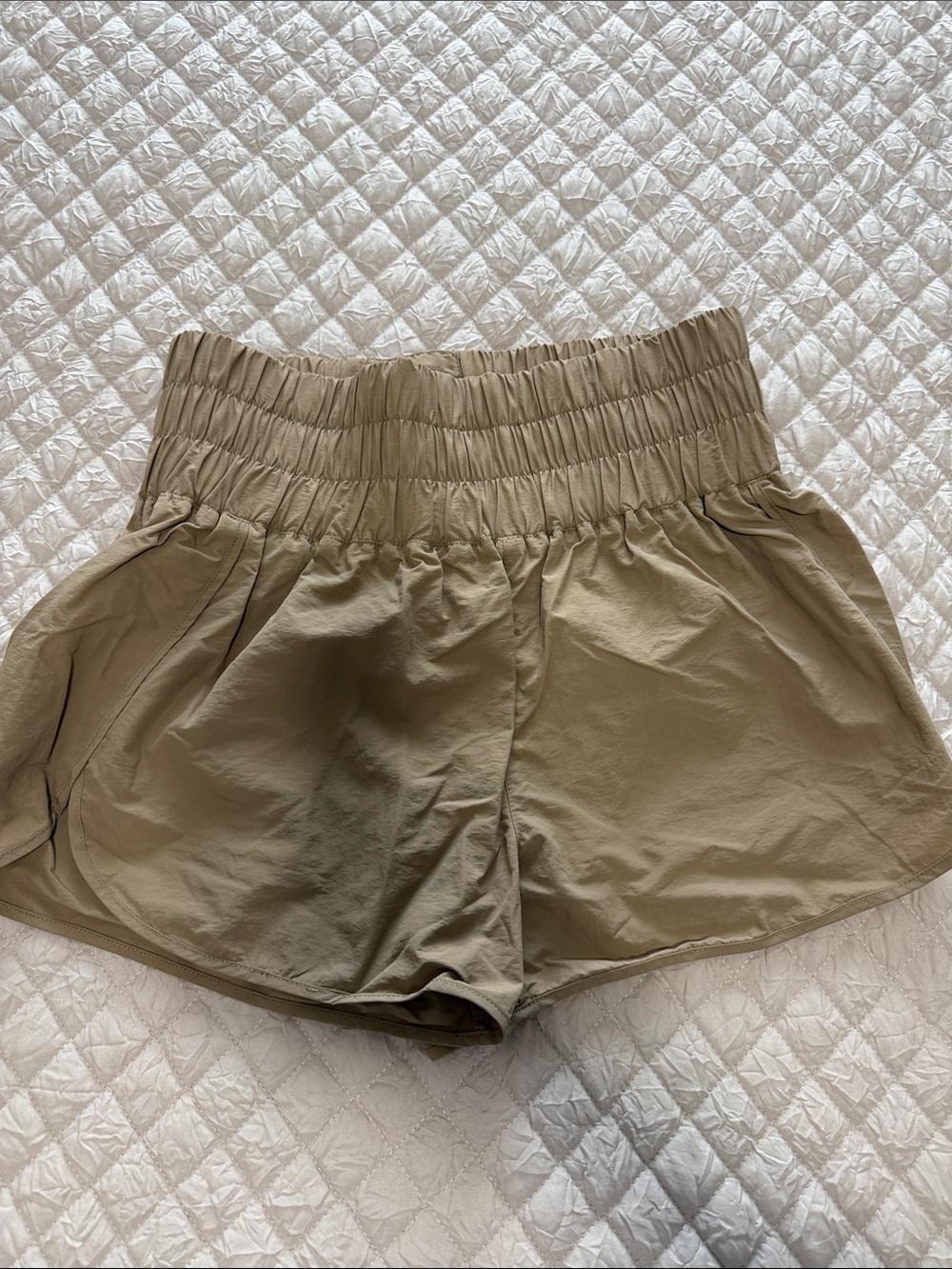 Zenana Outfitters Olive Khaki High-Waist Athletic Shorts